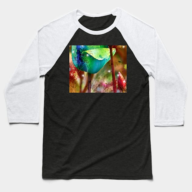 Dreaming Tulips Baseball T-Shirt by SILVA_CAPITANA